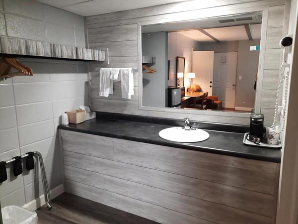 Coachlight Inn new bathroom sink and vanity